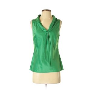 Ann Taylor Green Tie Sleeveless Blouse